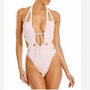 Gigi C Charley Plunging One Piece- Scuba- Icing Pink- Sz XS- NWT RP$200